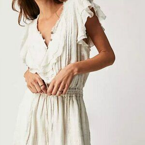Free People FP One Naya Romper Cap Sleeve Alabaster New M